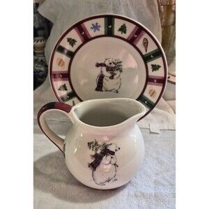 Christmas “SNOW BEAR” by PFALTZGRAFF Gravy Boat And Under Plate With Box